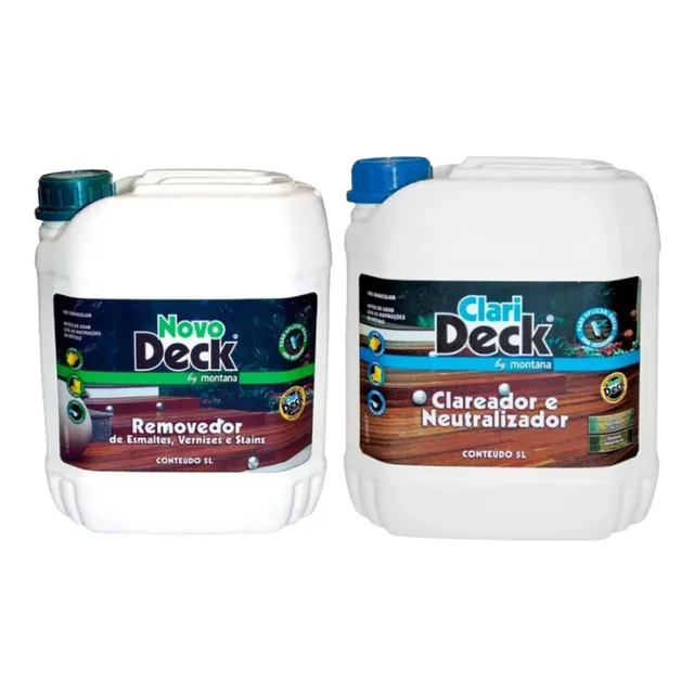 Kit Removedor Novodeck + Clarideck Clareador E Neutralizador