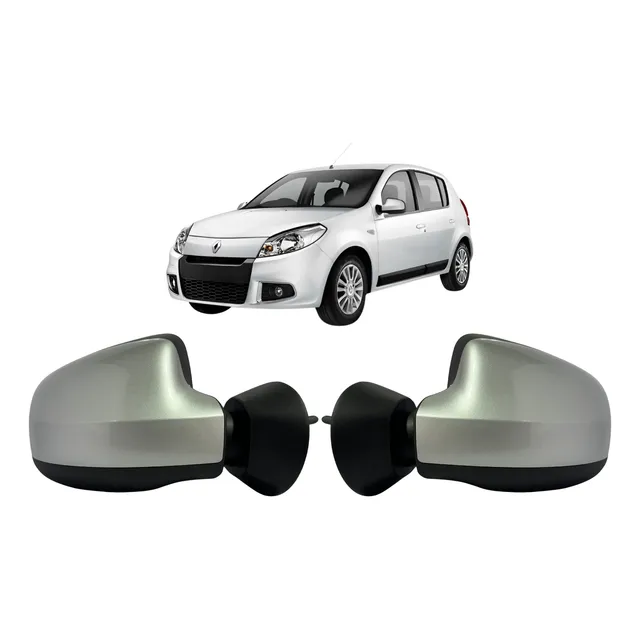 Par Retrovisor Renault Sandero Original 2012 Prata