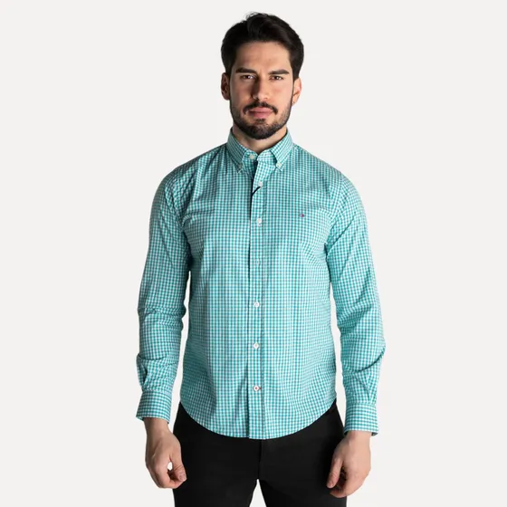 Camisa Tommy Hilfiger Xadrez Regular Fit Verde