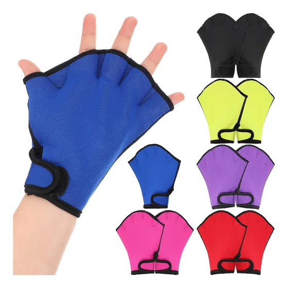 6 Par Guante Natacion 6.7 '' X 6.5 Entrenamiento Paleta Cama