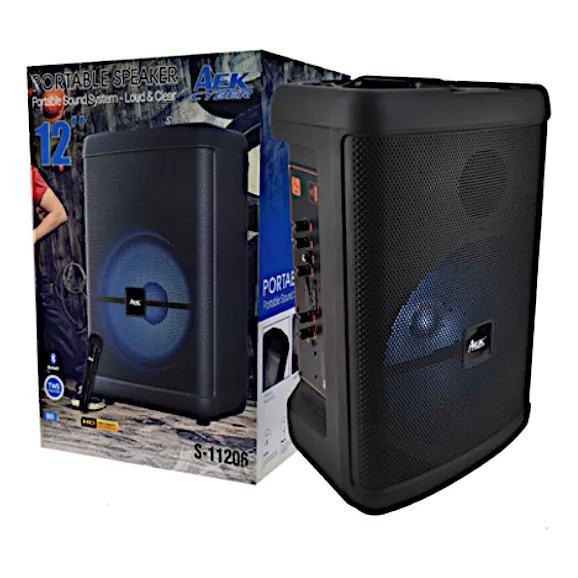 Bocina Bafle  Control Rgb 12in Fm Tws Karaoke Microfono 2pz