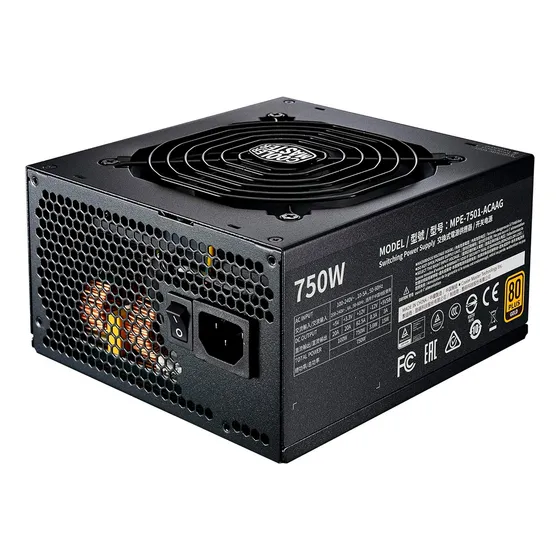 Cooler Master Fuente Poder MPE-7501-AFAAG-U2 750W color negro atx 80 plus modular