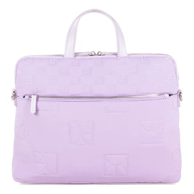 Bolsa Cloe Para Mujer Porta Laptop 15 Acolchada Tendencia Color Lila