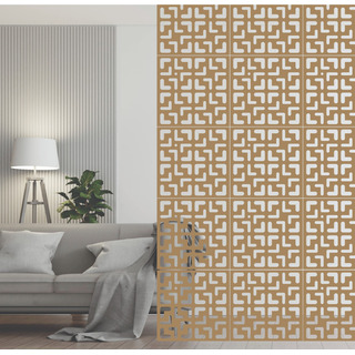 Kit 3 Módulos Divisória 50x52cm Mdf Ambientes Interno Cobogó Kit 3 Módulos Divisória 50x52cm Mdf Ambientes Interno Cobogó