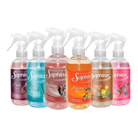 Fragancia Textil Saphirus Pack De 6 Aromatizador 250ml Fragancia Textil Saphirus Pack De 6 Aromatizador 250ml