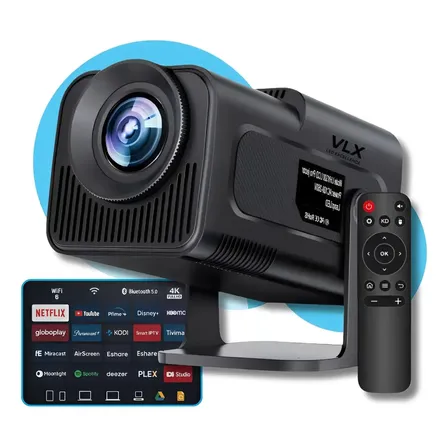 Projetor 4k Ultra Hd Hy320 Smart Wi-fi 6 Bluetooth Android Cor Preto 127/220v