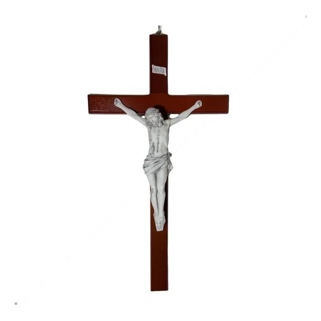 Crucifixo Parede - Cruz 55cm  / Corpo Do Cristo Mármore 30cm