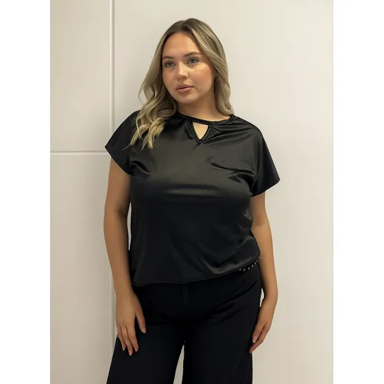Blusa De Satén Dama T-especial Zoe
