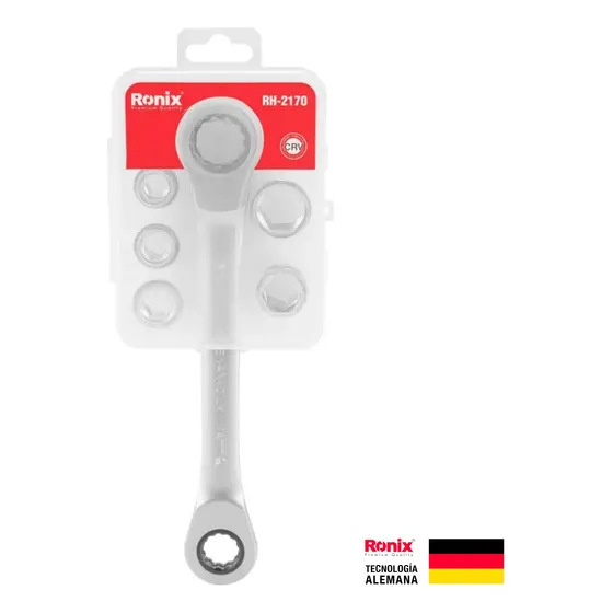 Juego De Llaves Con Rachet Doble Set (7 En 1) Ronix Rh-2170