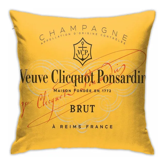 Aidashopgift V-euve Clicquot Funda Cojin Doble Cara Impresa