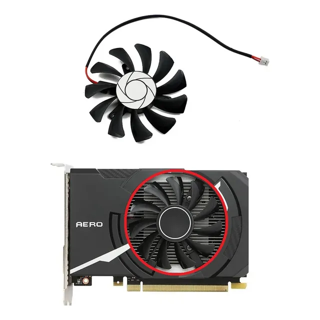 Cooler Para Gpu Msi Gtx 730 740 750ti - 2pin 75mm Ha8010h12