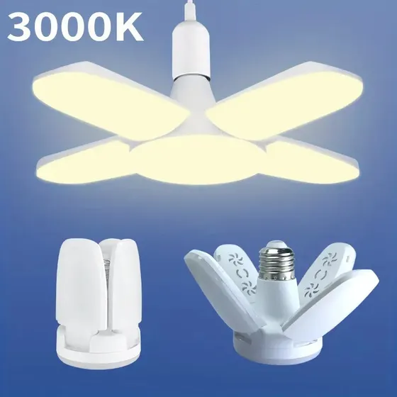 Mini Lámpara Plegable De Cuatro Hojas Led 28w