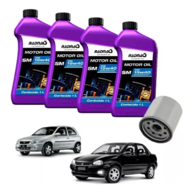 Kit Troca De Óleo Gm Corsa 1.0 1.4 1.6 G1 Radnaq 15w40