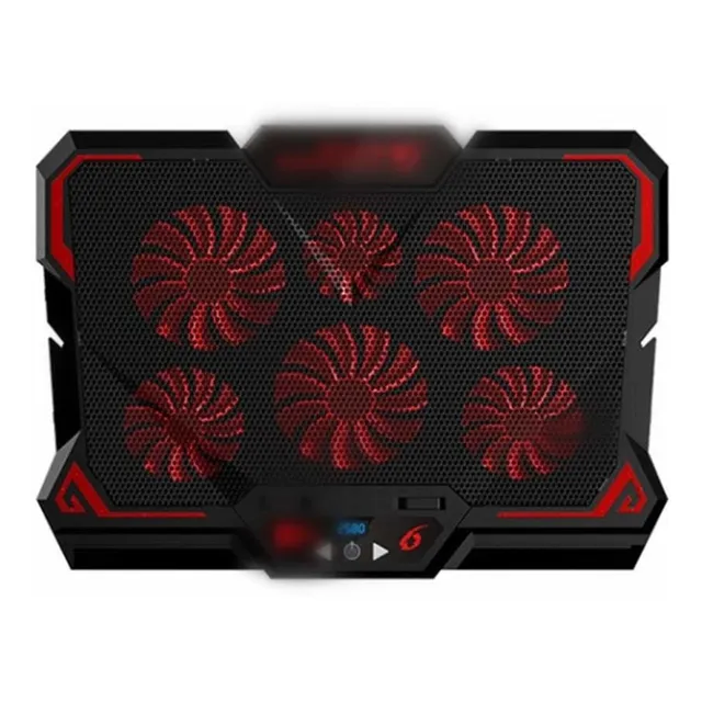 Qonbv Enfriador Computadora Portatil Para Juego 17  Seis Led