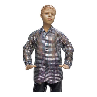 Camisa Musica Disco De Los 70s Para Niño Lentejuelas Camisa Musica Disco De Los 70s Para Niño Lentejuelas