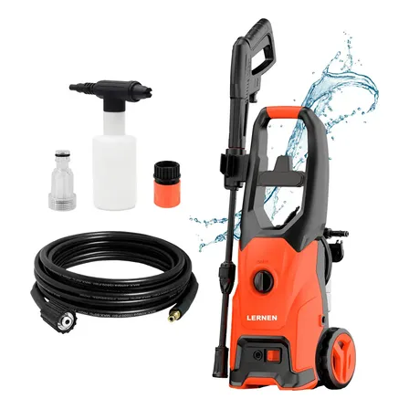 Hidrolavadora 1600w Con Jabonera Espumador 120bar 5.5 L/min Naranja