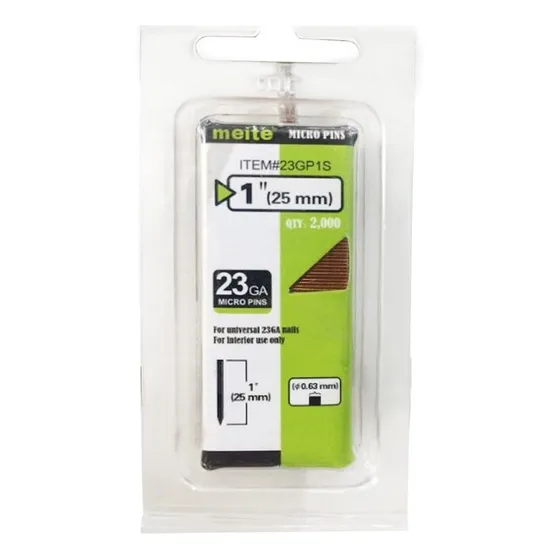 Meite 23 Ga Headless Pin Uña Serie 3 Tamaño Multi Pack