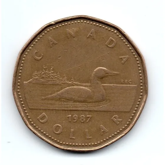 Canada Moneda 1 Dolar Año 1987 Km#157