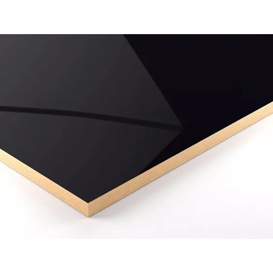 Tablero Mdf Alto Brillo Negro 18mm 1.21x1.21m Fracción ½hoja