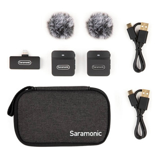 Microfone Saramonic Blink100 B4 Duplo Sem Fio Para iPhone Microfone Saramonic Blink100 B4 Duplo Sem Fio Para iPhone