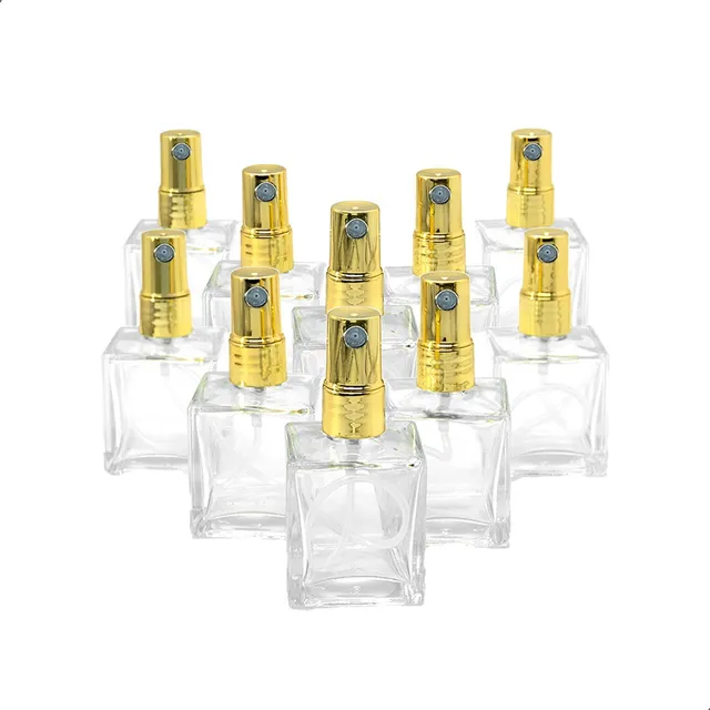 Frasco Vidro- Cubo 50ml Com Válvula Spray Luxo Kit Com 10pç
