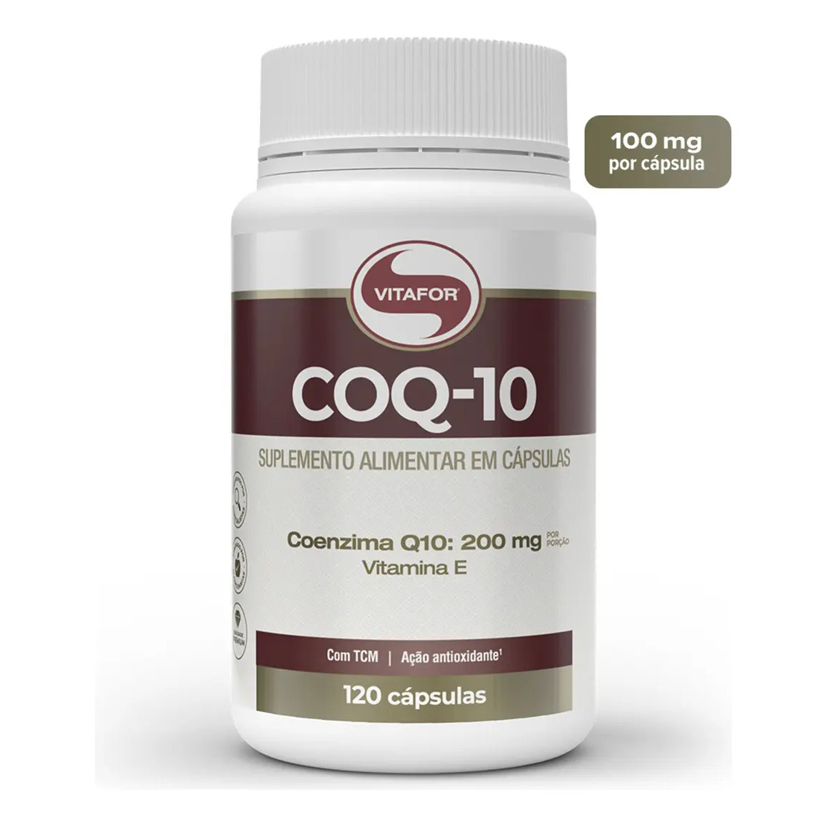 suplemento alimentar Coenzima Q10 200mg Por Porção 120 Cápsulas Vitafor
