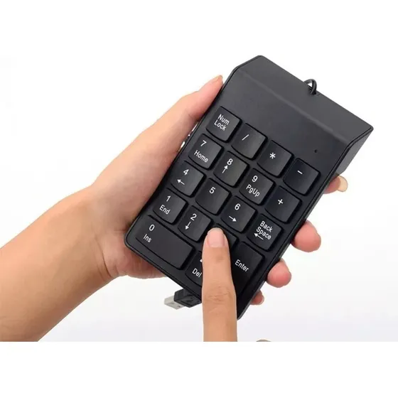 Teclado Numérico Mini Portátil 18 Teclas C/fio Pc Notebook
