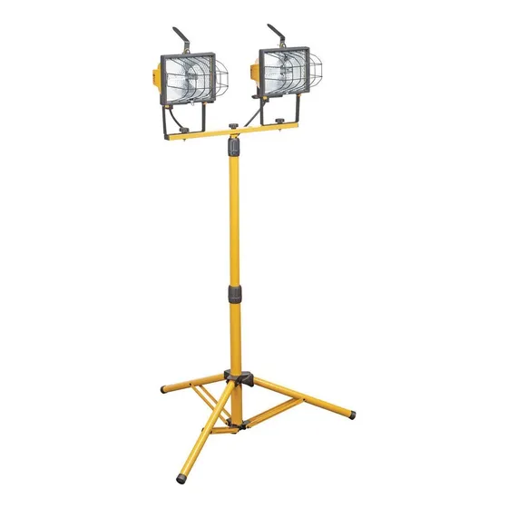 Lampara De Trabajo Dual Reflectores 1000w Halogeno Trípode