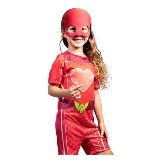 Fantasia Infantil Super Sereia Luccas Neto Com Capa Mascara