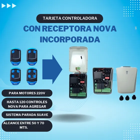 Tarjeta Motor Porton Electrico 220v Nova