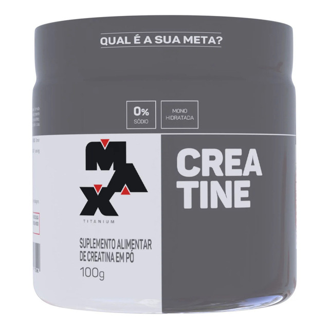 Creatina Monohidratada (100g) - 100% Pura - Max Titanium Sabor Without Flavor