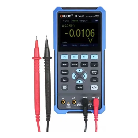 Osciloscopio Portátil Owon + Multímetro Hds242 40 Mhz 2 Ch