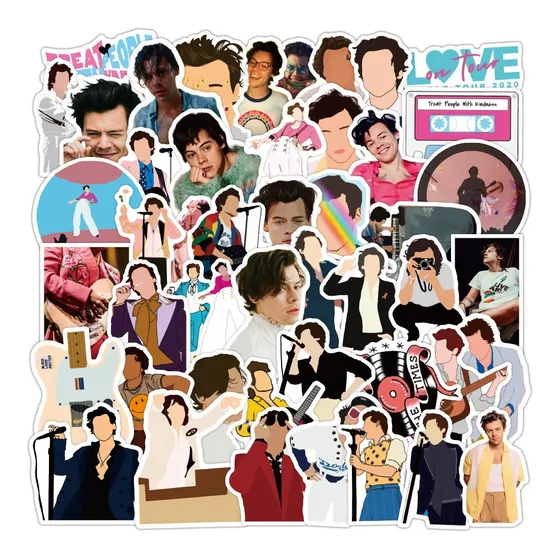 Pegatinas Calcomanias Harry Styles De Pvc Contra Agua, 100 U