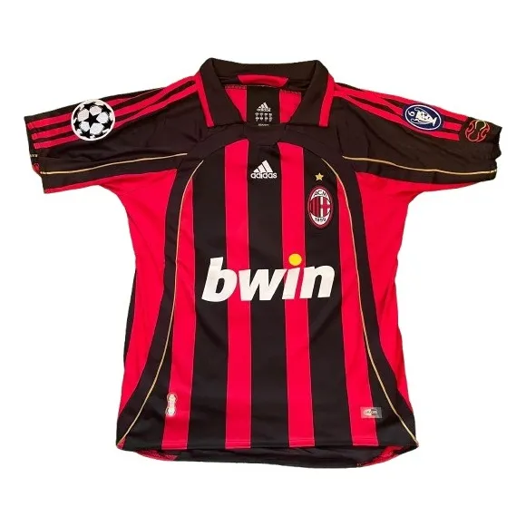 Camiseta De Fútbol Retro Ac Milan Dorsal De Kaká