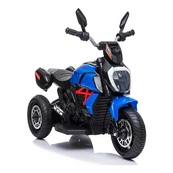 Moto Eléctrica De 3ruedas Para Niños Y Niñas 6v Tipo Ducati Color Azul Voltaje Del Cargador 110v/220v