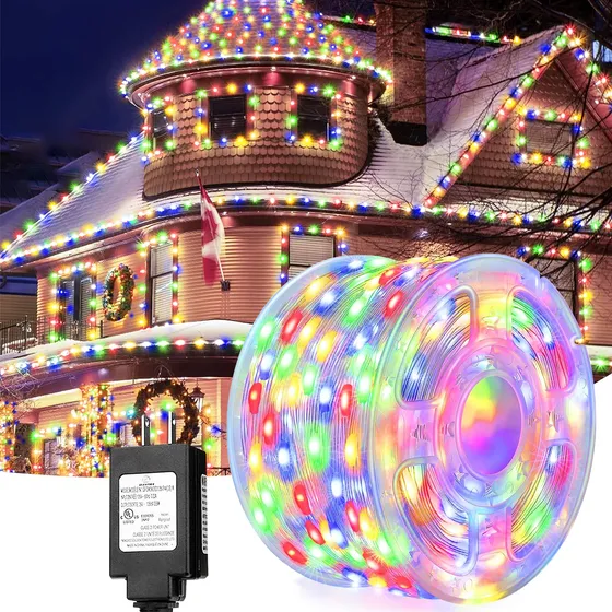 Cadena De Luces Navideños Decoración Exteriores 22m 200led