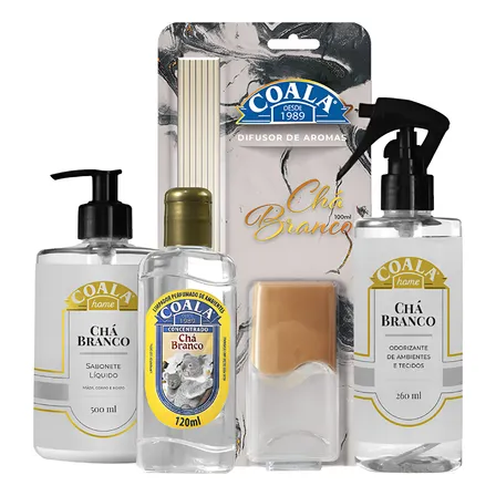 Kit Coala Home: Aroma Chá Branco que kabem na sua paz