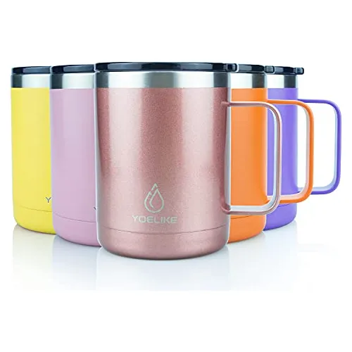 Yoelike 25oz Tumbler Con Lid And Straw, Acero Mzdra