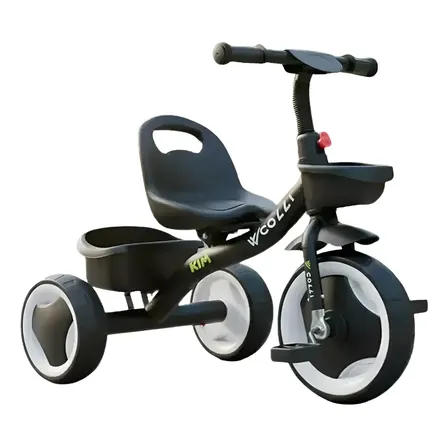 Triciclo Infantil Menino Com Cestinho Duplo Colli Kim Preto