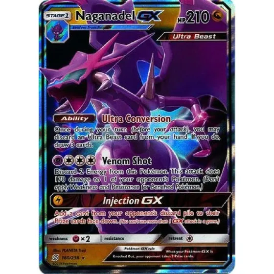 Naganadel Gx 160/236 Ultra Raro Pokemon Tcg