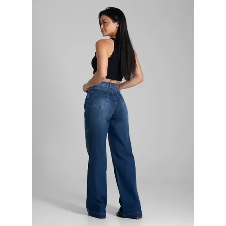 Calca Jeans Sawary Wide Leg_282075 Índigo Liso 44