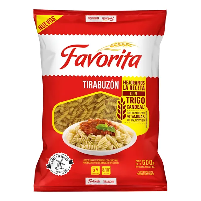 Fideos Tirabuzón Favorita 500 G X15u
