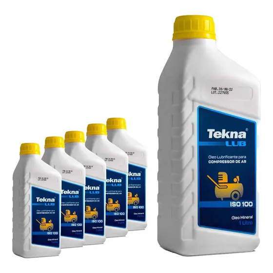 Kit Óleo Para Compressor 1 Litro Com 6 Uni 900340 Tekna 