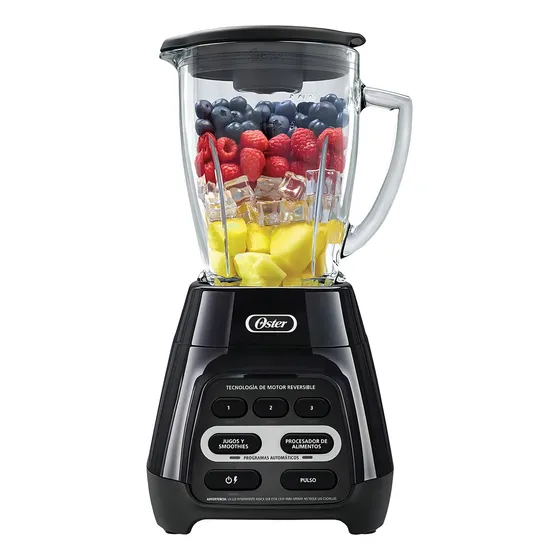 Licuadora Oster Reversible BLSTPYG1309B 1.5 L negra con vaso de vidrio - Incluye 1 accesorios
