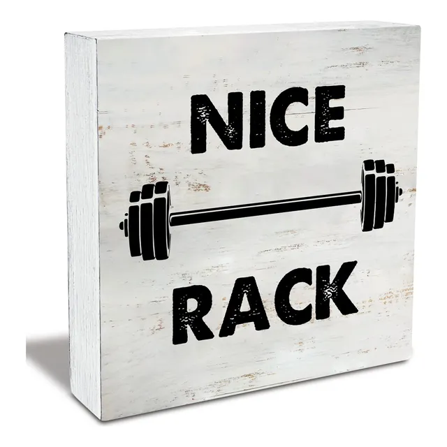 Cartel Caja Madera Para Fitness Estilo Rustico Bonito Casa 5