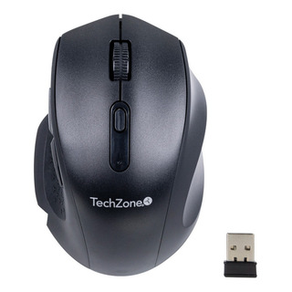 Mouse Techzone Ergonómico Inalámbrico Con Click Silencioso Color Negro Mouse Techzone Ergonómico Inalámbrico Con Click Silencioso Color Negro