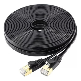 Cable Red Plano Cat 6 Rj45 Utp Ethernet 30 Metros Negro Cable Red Plano Cat 6 Rj45 Utp Ethernet 30 Metros Negro
