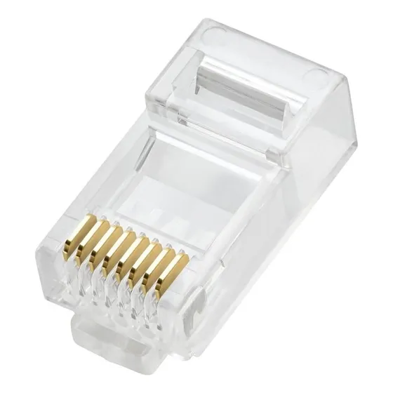 Conector Ficha Rj45 Bolsa X 100 Unidades Terminal De 2 Punta