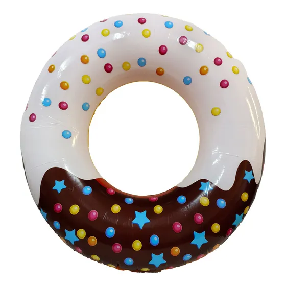 Inflable Salvavidas Dona Para Alberca Jumbo Color Chocolate