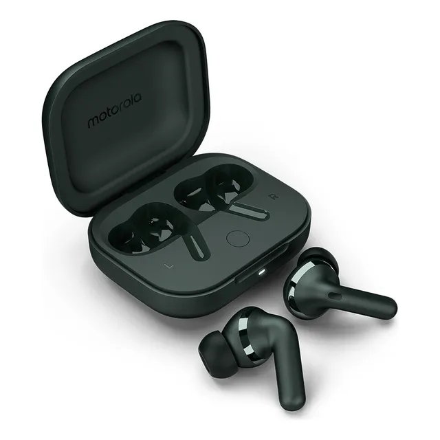Motorola Audífonos Moto Buds+ Sound By Bose Con Dolby Head Tracking, Negro Luz Amarillo